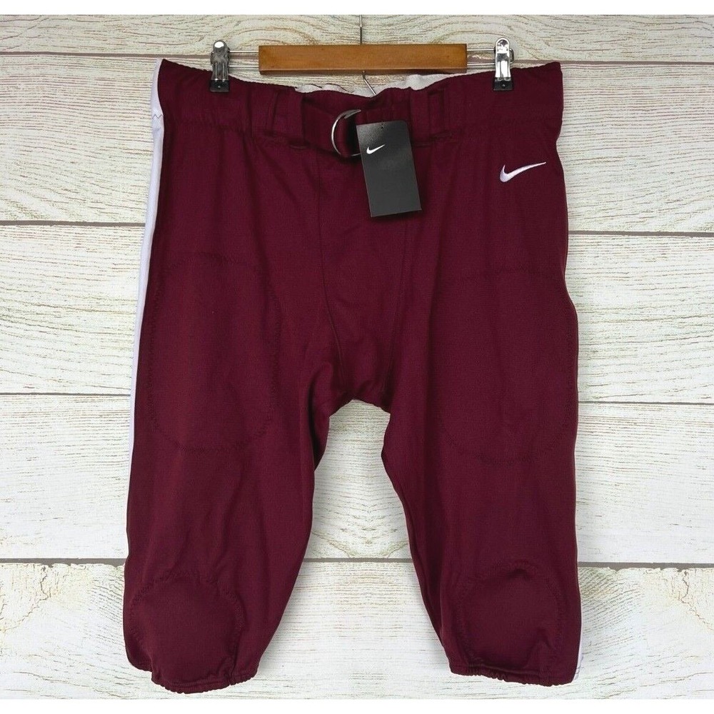 Nike Football Pants Mens 2XL Burgundy Football Short Compression Pants New $85